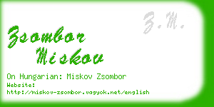 zsombor miskov business card